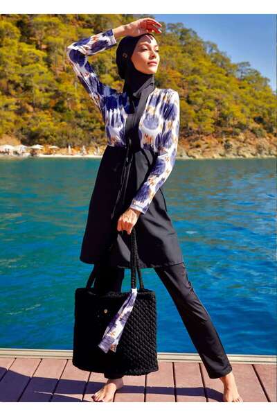 Mayovera Μαγιό Hijab - Πουά με σχέδιο