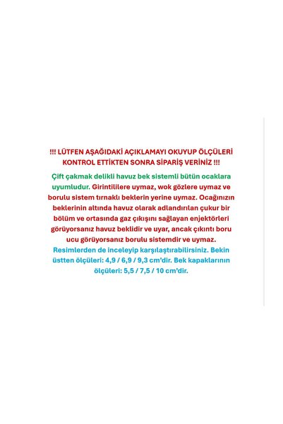 Bosch SIEMENS PROFILO UYUMLU 8 PARÇA FIRIN VE OCAK İÇİN BEK TAKIMI (2,DELİKLİ) ORİJİNAL