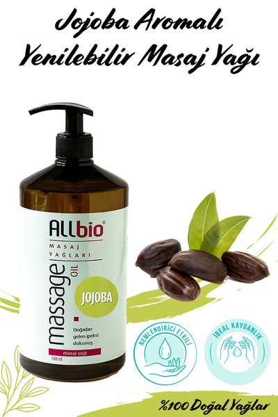 ALLBİO Masaj Yağı Jojoba 1 lt