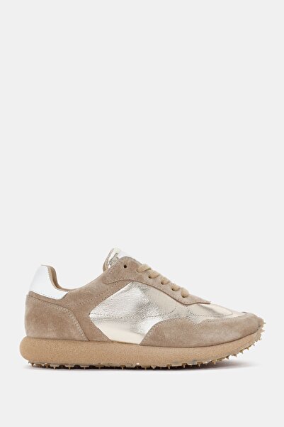 Bestyle Jones Kadın Altın Gerçek Süet Deri Sneaker