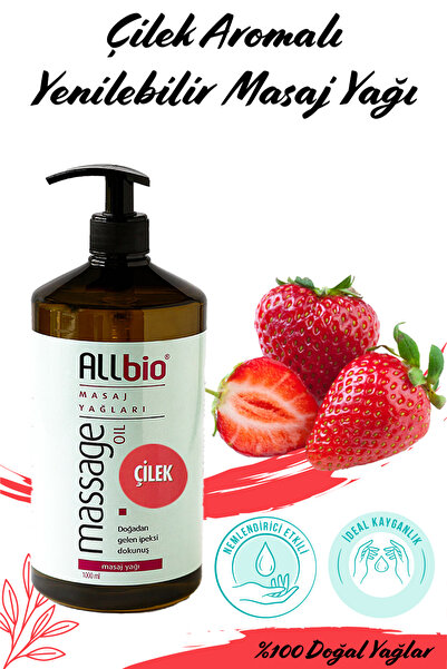ALLBİO MASAJ YAĞI ÇİLEK 1 LT