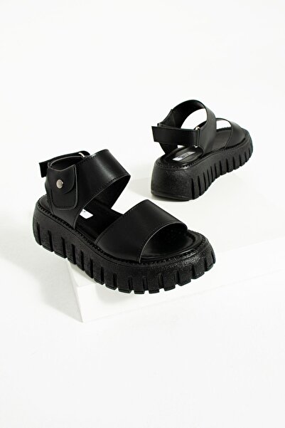 Bestyle Spring Kadın Siyah Bantlı Sandalet