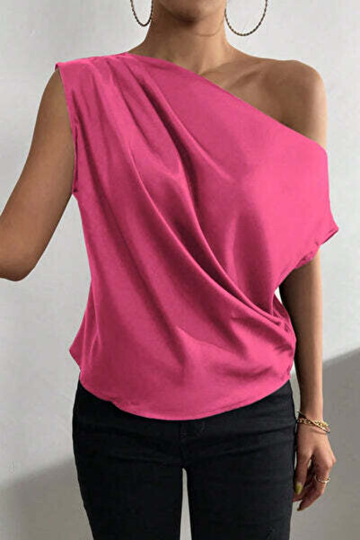 StreetWear Outlet Bluza Dama, Privé Cu Guler Asimetric Si Maneci Batwing