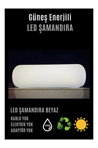 Güneş Enerjili Işıklı CE Sertifikalı Solar Led Şamandıra Beyaz Renk