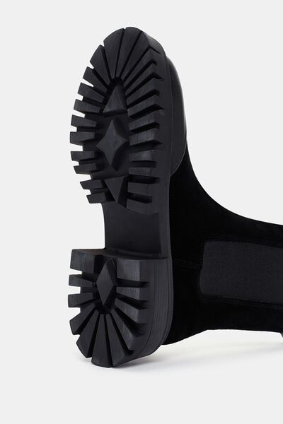 Bestyle Gates Women's - Black Suede Leather Chelsea Boots