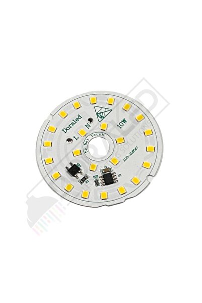 DORA LED 220Volt 10Watt Smd 2835 Ledli Led Modül Gün Işığı 10mm Delik Çaplı 220V 10W Avize Ledi 56mm(3 Adet)