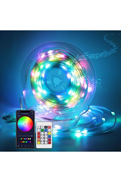 DORA LED Usb'li 5v Yılbaşı Led Işık Dış Mekan, RGB Pixel Akıllı Peri Led 10 M...