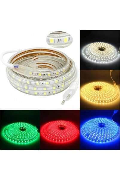 DORA LED 220 Volt Hortum Şerit Led Gün Işıgı 1 Metre 220v Led Aydınlatma Fiş(1M)