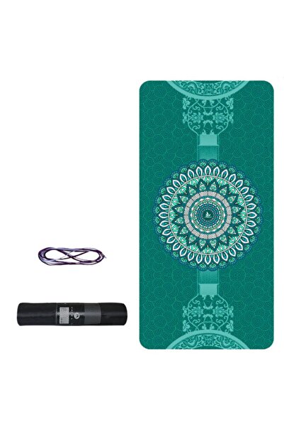 TUSI Yoga Matı Ve Pilates Minderi 6mm Yeşil Kilim Desenli