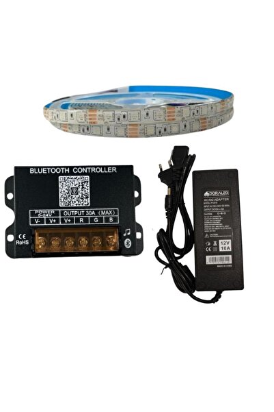 DORA LED BLUETOOTH TELEFON KONTROLLÜ RGB ŞERİT LED SET 5050 LEDLİ 3ÇİPLİ 20ME...