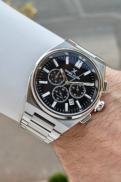 Daniel Klein Kadranı Siyah Kordonu Silver Renk 24 Ay Garantili 43 Mm Gösterge...