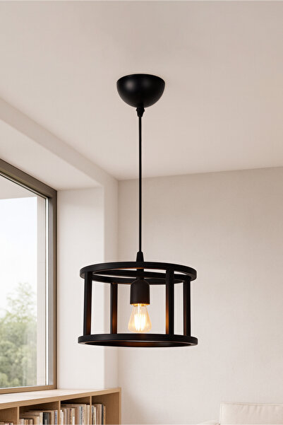HOMİNG Homing Tekli Siyah Yuvarlak Metal Sarkıt 241463