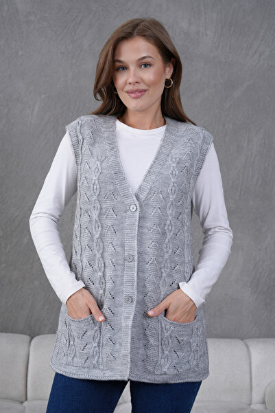 Lamierra Women's Mother Knitwear Wool Vest Knitted