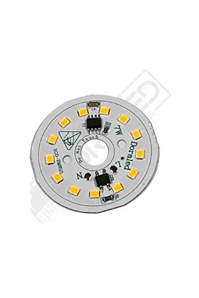 DORA LED 220Volt 7Watt Smd 2835 Ledli Led Modül 10mm Delik Çaplı Gün Işığı 220V 7W Avize Ledi 44mm(3 Adet)