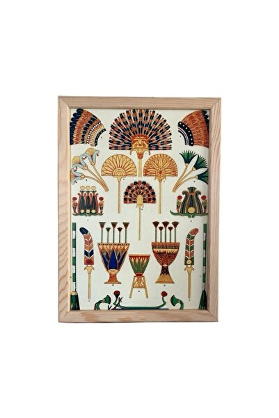 DüşlerÜlkesi Mısır Motifli Bohem Ahşap Çerçeveli Tablo