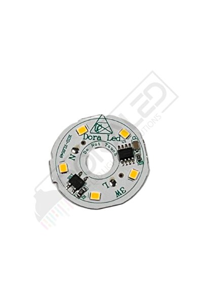 DORA LED 220Volt 3Watt Smd 2835 Ledli Led Modül Gün Işığı 10mm Delik Çaplı 220V 3W Avize Ledi 34mm(3 Adet)