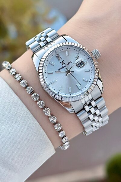 Daniel Klein Gri Renk Ayarlanabilir Kordonlu 30 Mm Kadın Kol Saati ve Bileklik