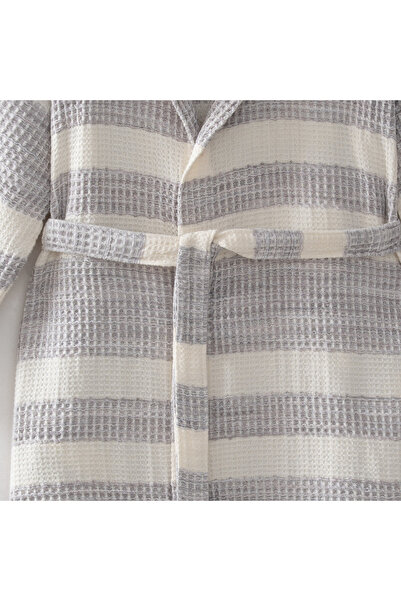 Ecocotton Ανδρικό μπουρνούζι από 100% οργανικό βαμβάκι Ikra Peshtemal, γκρι