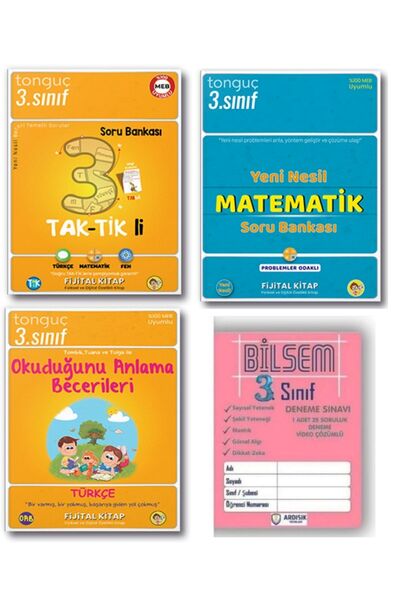 Tonguç Yayınları 3. Sınıfı Taktikli Soru Bankası+ 4 4'lük Mat. Problemleri + ...