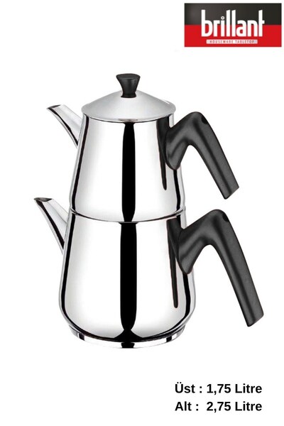 Brillant Maxi Size Steel Teapot