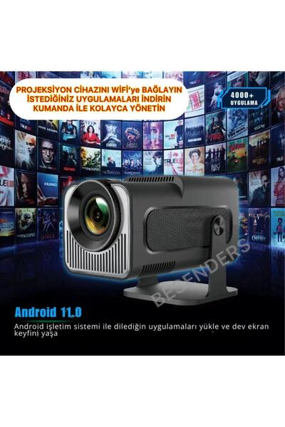 Besenders HY320 1080P 4K PROMAX ORJ Taşınabilir Projeksiyon YeniVersiyon Android Wifi BT AkıllıSinemaProjektör