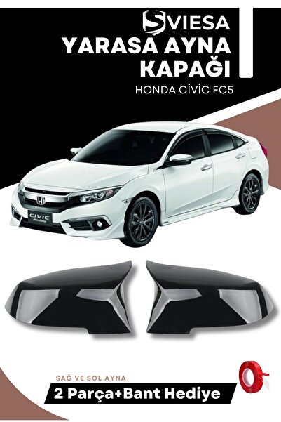 Sviesa Honda Civic Uyumlu Fc5 Hatchback Sedan Uyumlu Yarasa Ayna Kapağı (PARL...