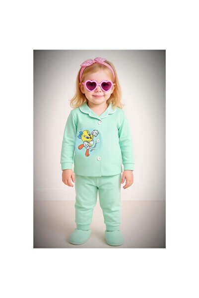 Sparrow Laurel Kız Bebek Tweety Baskılı Önden Düğmeli Pijama Takımı ,alt Üst ...