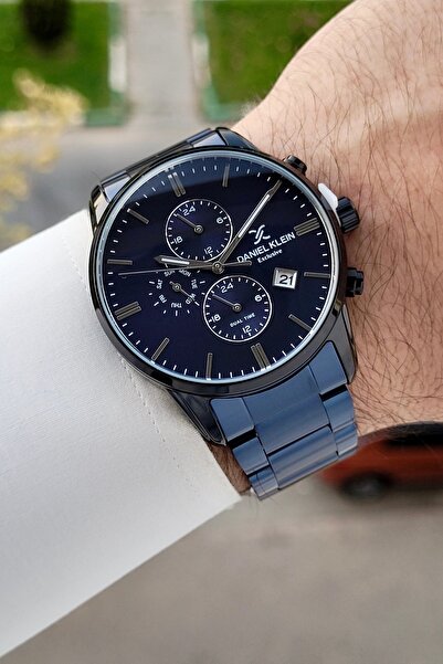 Daniel Klein Kasası Siyah Kordonu Lacivert Renk 42 Mm İç Göstergeleri Aktif E...