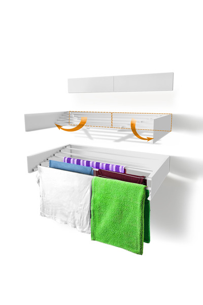 Magic Dryer Eliz 70cm Çamaşır Kurutma Askısı - Duvara Monte Kurutmalık Beyaz