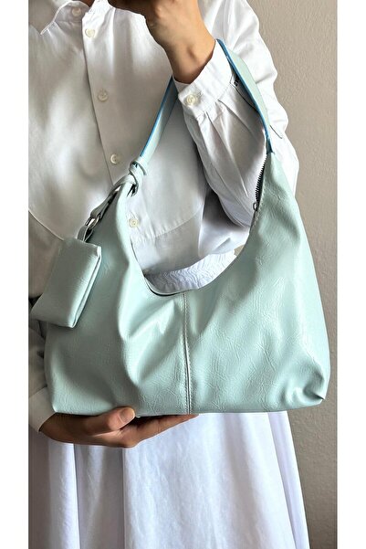 cosybag. Жіноча велика сумка через плече з гаманцем та аксесуарами Жіноча сумка через плече Birdie Blue