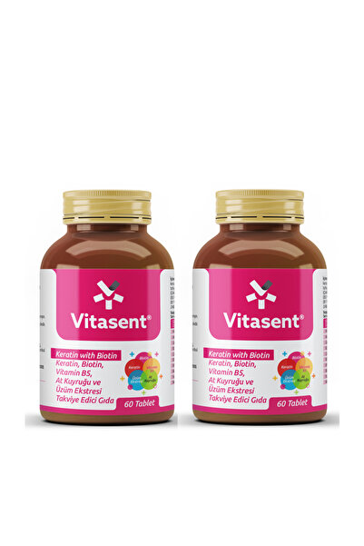 VİTASENT Keratin & Biotin Dual Pack – Supplement to Support Hair, Nail, and Skin Health