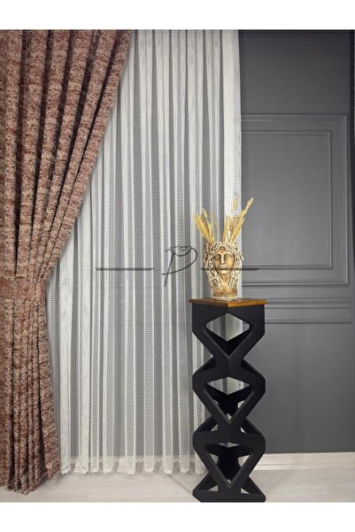 Taç Fon Perde Taç Marka Dipro Desen Kendinden Desenli Jakar Fonluk