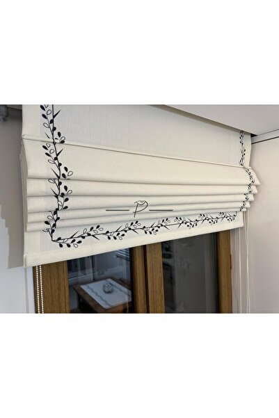 rendecioğlutekstil Katlamalı Keten Perde Tomurcuk Desen