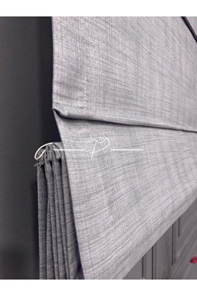 rendecioğlutekstil Folded Linen Balckout Curtain 3 Color Options