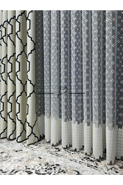 rendecioğlutekstil Tül Perde Örme Gramajlı Şazeli Desen