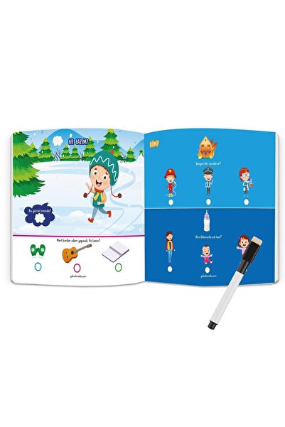 yükselen zeka Konuşturan Kitap Serisi (2-4 Yaş) Yaz-Sil Kitaplar