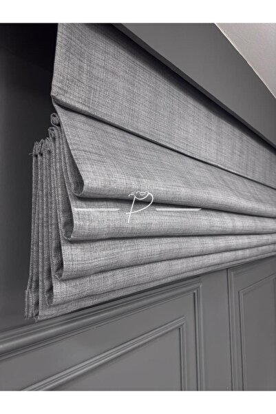 rendecioğlutekstil Folded Linen Balckout Curtain 3 Color Options