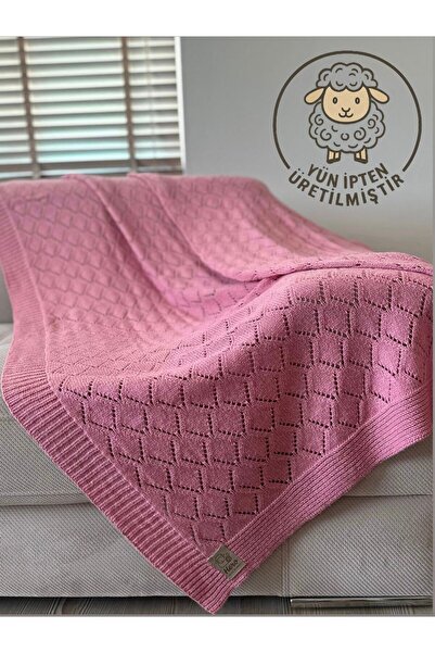 HERO CASA Yün Triko Tv Battaniyesi Ajurlu