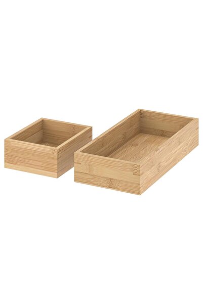 IKEA 2 Lİ Bambu Kutu Banyo Düzenleyici Bambu Düzenleme,Dekorasyon