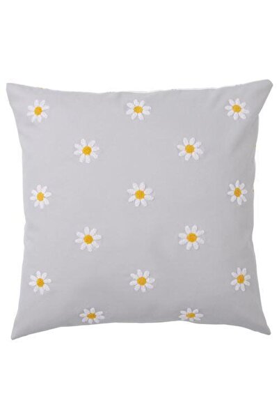 IKEA Față de pernă decorativă cu model margaretă gri 50x50 cm față-verso