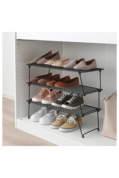 IKEA Katlanılabilir Ayakkabılık Siyah Renk 58x27 cm Pratik Raf