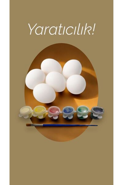 mika house Yumurta Boyama Taş Boyama Seti Paskalya Yumurtası Taş Boyama Çocuk...