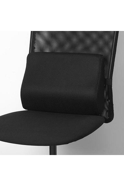 IKEA Chair Lumbar Pillow 31X23 cm Meridyendukkan Work Area Accessory Black Color