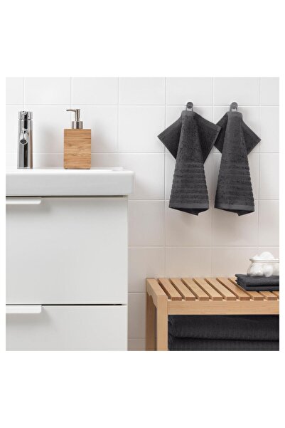 IKEA 4 рушники для рук, темно-сірий колір MeridyenDukkan 30x30 см Бавовна, 4 рушники для витирання рук