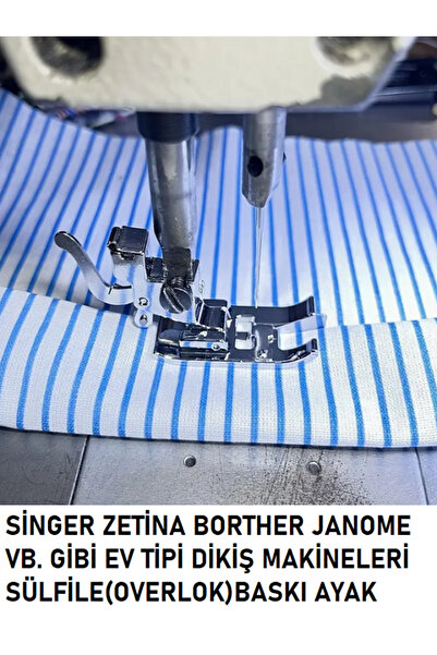 Swart Singer Zetina Janome homemax Bernina Moonstar Sürfile (overlok) Ayak