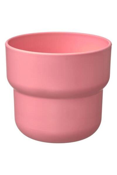 IKEA Pembe Saksı 9 Cm MeridyenDukkan Kalın Plastik, 9 Cm Yapay Bitki-Çiçek Sa...