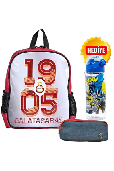 Galatasaray Anaokulu Çantası - Çift Gözlü Kalemlik - Lisanslı Suluk Matara Hediye