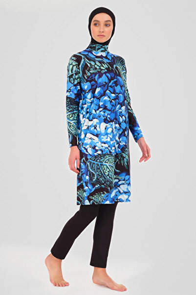 ALFASA Comfortable Stretch Swimsuit with Pattern on Top