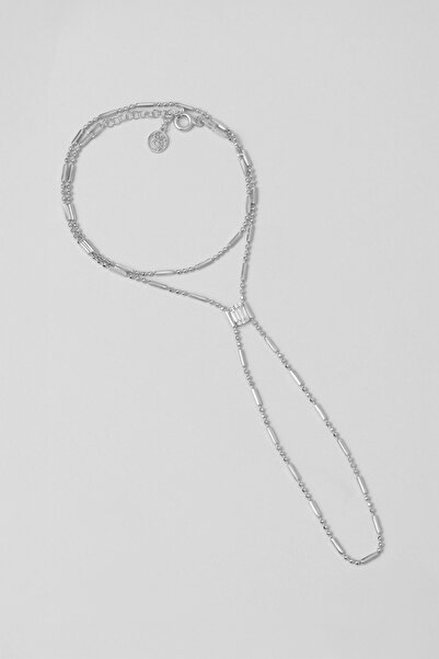 So CHIC... Luce 18 Ayar Beyaz Altın Kaplama 37 Cm Gümüş Şahmeran