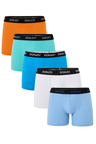 don joy Boxeri pentru bărbați, 5 bucăți, din bumbac, lycra și bumbac pieptăna...